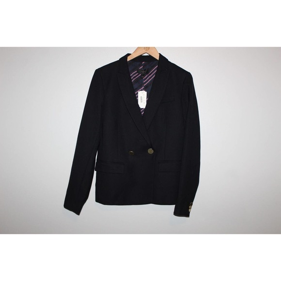 NWT J. Crew Dover Blazer Suit Jacket Navy Blue G7102 Women's Size 6 H14488 - Picture 2 of 12